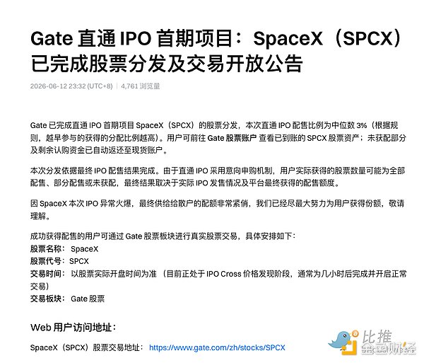 Gate.io分配公告